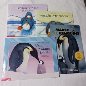 Penguin themed fiction & nonfiction childrens books (set of 4 books)